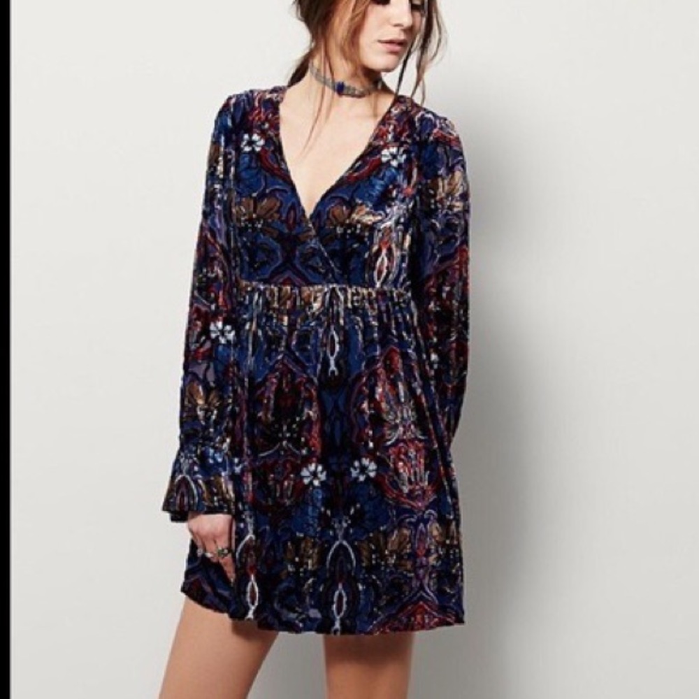 Free People Velvet Mini Dress